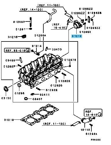 MITSUBISHI LANCER CS6A '02-07 Genuine Camshaft Position Sensor Support 1865A128