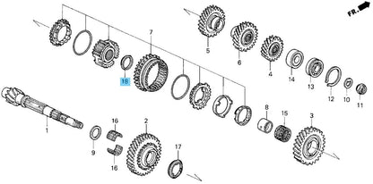 HONDA CR-X DEL SOL EG2 94-97 Genuine Friction Damper (Second) 91212-P21-008 OEM