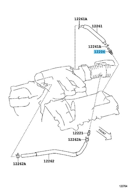 TOYOTA HIGHLANDER GSU40 08-09 Genuine Ventilation Valve Sub-Assy 12204-31040 OEM
