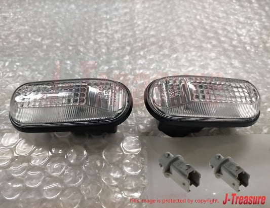 HONDA S2000 AP2 2008-2009 Genuine Fender Clear Side Marker Lens & Socket Set OEM