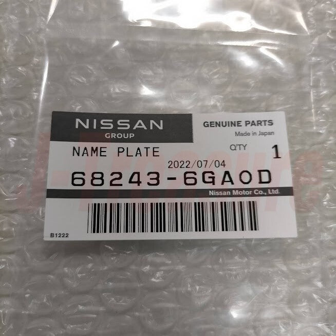 NISSAN 370Z Z34 2014-2019 Genuine Shift Panel "nismo" Name Plate 68243-6GA0D OEM