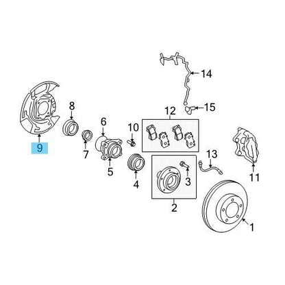 TOYOTA TUNDRA 07-21 Genuine Cover Disc Brake Dust Front Left 47704-0C031 OEM