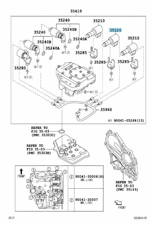 TOYOTA Genuine Clutch Control Solenoid Assy No.2 35220-97201 3522097201 OEM