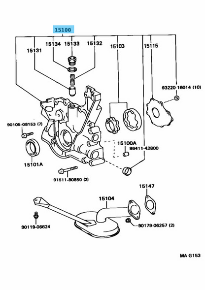 TOYOTA SUPRA JZA80 1993-1998 Genuine 2JZ-GTE E/G Oil Pump Assy 15100-46052 OEM