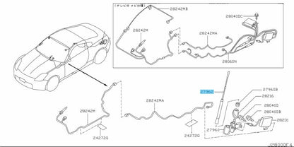 NISSAN 350Z Z33 2003-2008 Genuine Radio Rod Antenna 28215-9V500 OEM