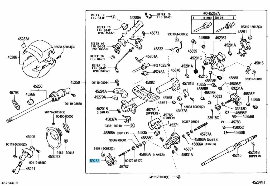 LEXUS LS430 UCF30 04-06 Genuine Steering Power Telescopic Motor 89232-50050 OEM