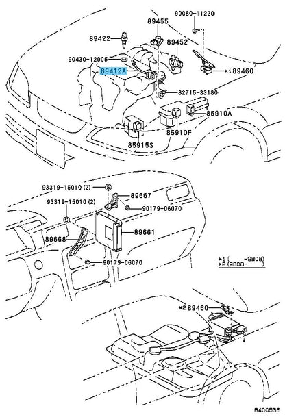 TOYOTA CAMRY MCV20 94-04 Genuine E.G.R Gas Temperature Sensor 89412-33050 OEM