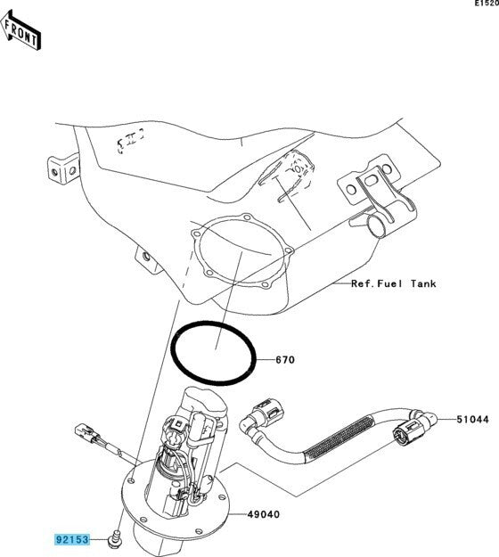 KAWASAKI NINJA ZX-6R ZX636 2005-2006 Genuine Fuel Pump 49040-0814 OEM