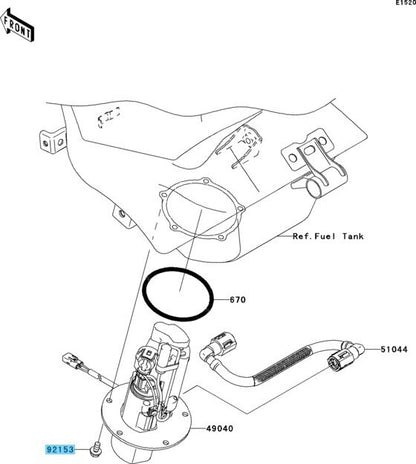 KAWASAKI NINJA ZX-6R ZX636 2005-2006 Genuine Fuel Pump 49040-0814 OEM