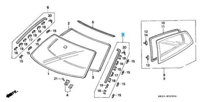 HONDA CIVIC EG6 EG4 92-95 Genuine Front Windshield Molding LH 73162-SR3-003 OEM
