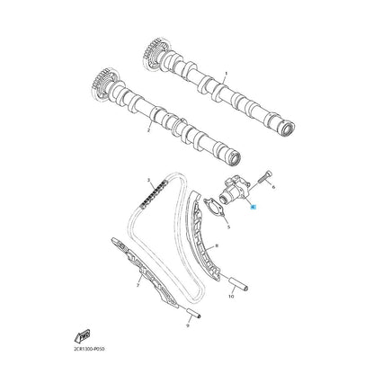YAMAHA YZF-R1 YZF-R1M '17-24 Genuine Cam Chain Tensioner Assy BX4-12210-01-00