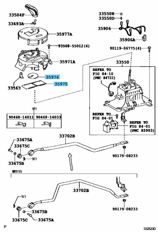 TOYOTA MARK X GRX12# 2004-2009 Genuine Position Indicator Slide Cover Set OEM