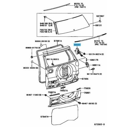 TOYOTA RAV4 2001-2005 Genuine Check Assy Rear Back Door 68650-42040 OEM