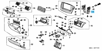 HONDA EDIX FR-V Genuine Car Audio / Video Metal 2DIN Bracket 77255-SJD-003 OEM