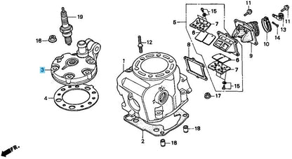 HONDA CR250R 1999-2001 Genuine Engine Cylinder Head 12201-KZ3-J10 OEM