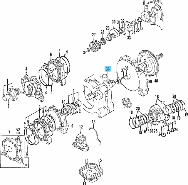 MAZDA RX-7 FD3S 13B 1993-1995 Genuine M/T Eccentric Shaft N3G1-11-D00A OEM