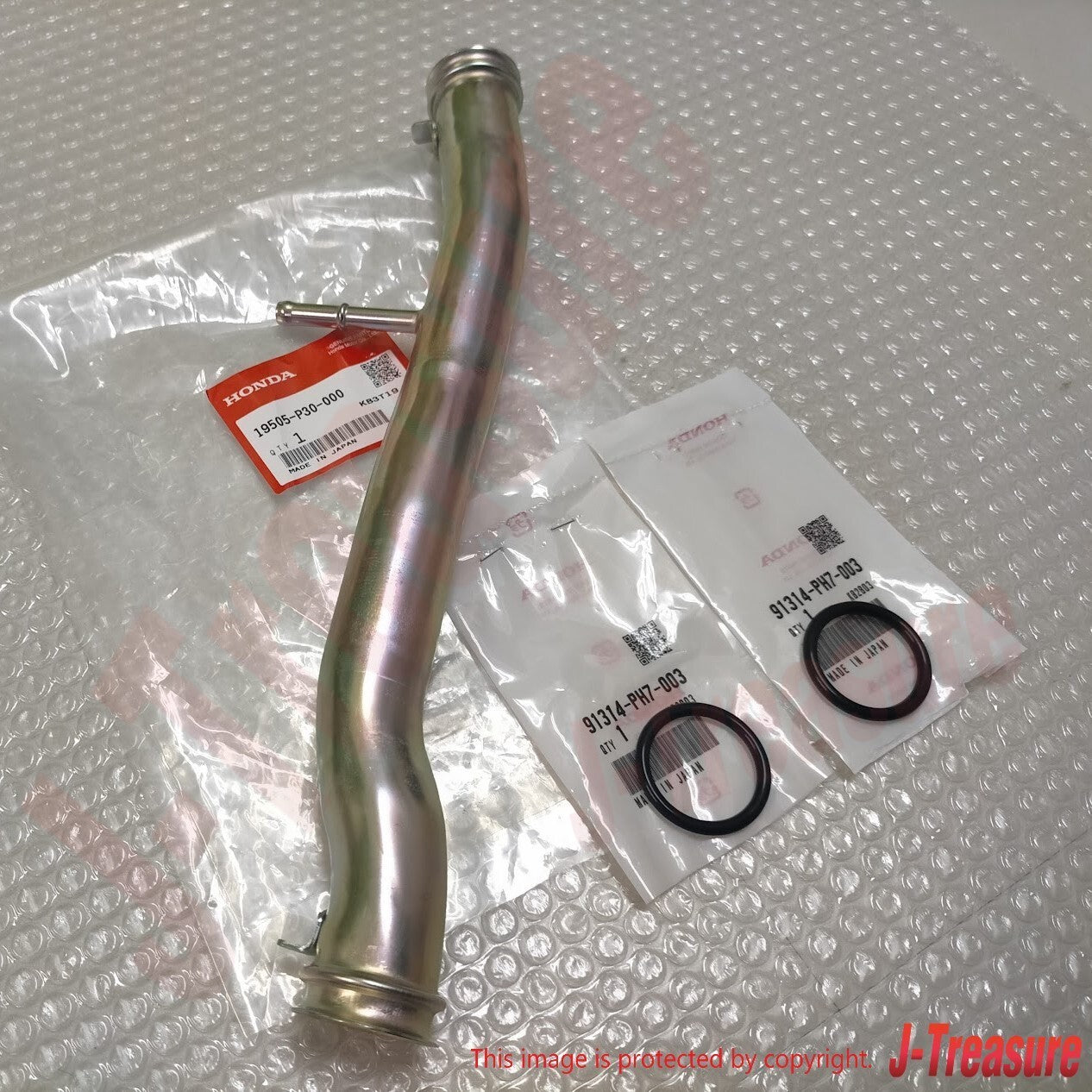 HONDA CIVIC INTEGRA DEL SOL Genuine Water Pump Connecting Pipe & Gasket Set OEM