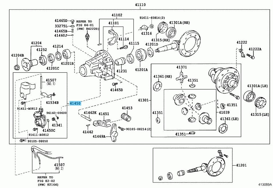 TOYOTA 4RUNNER GRN215 96-01 08-09 Genuine Differential Lock Shift Actuator OEM