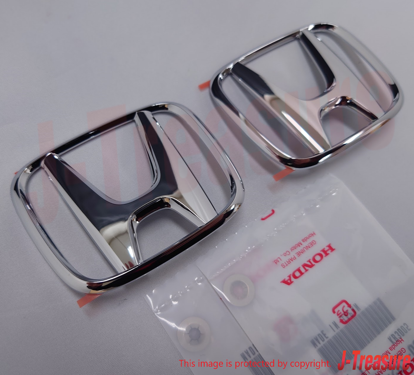 HONDA S2000 AP2 2004-2009 Genuine F/R Center "H" Emblem & Push 4mm Nut Set OEM