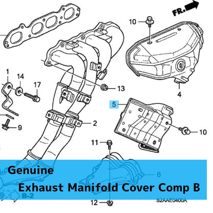 HONDA S2000 AP1 AP2 '00-09 Genuine Exhaust Manifold Cover Comp B 18121-PCX-000