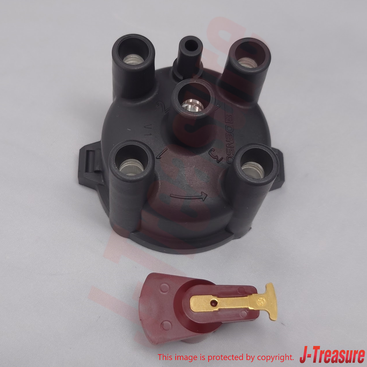 SUBARU SAMBAR KS4 KV4 1989-1991 Genuine Distributor Cap & Head Rotor Set OEM