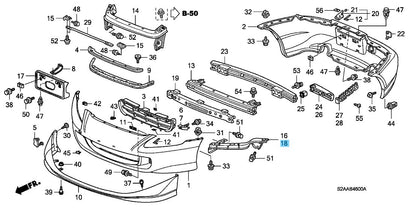 HONDA S2000 AP1 AP2 '00-09 Genuine Fr/Bumper Corner Upper Beam Comp LH OEM