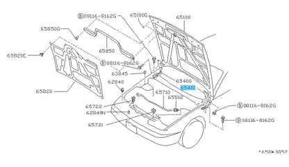 NISSAN 240SX S13 1989-1993 Genuine Hood Hinge Assembly LH 65401-35F10 OEM