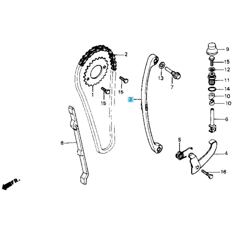 HONDA XR200R '81-83 '86-02 Genuine Cam Chain Tensioner 14500-427-000 OEM