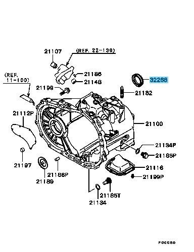 MITSUBISHI LANCER CT9A 03-04 Genuine T/M Front Diff Case Oil Seal MD758763 OEM