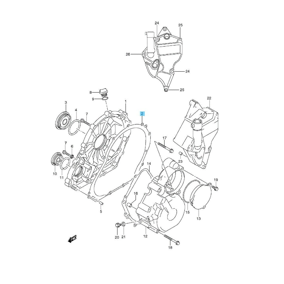 SUZUKI GSX-R600 GSX-R750 2006-2023 Genuine Clutch Cover Gasket 11482-01H00 OEM
