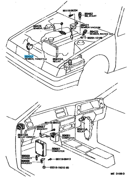 TOYOTA LEVIN TRUENO AE86 Genuine Throttle Position Sensor 89452-20060 OEM