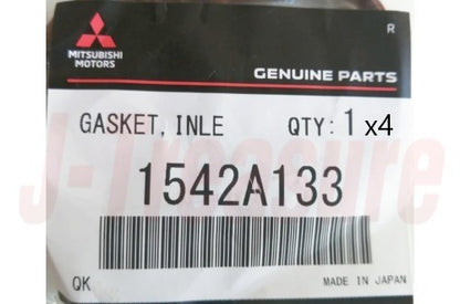 MITSUBISHI LANCER CY4A '08-17 Genuine Inlet Manifold Gasket 1542A133 x4 Set OEM