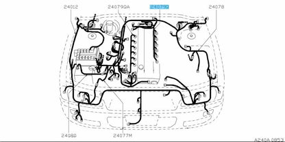 NISSAN SKYLINE GT-R ENR34 1998-2000 Genuine EGI Sub Harness Assy 24079-5L300 OEM