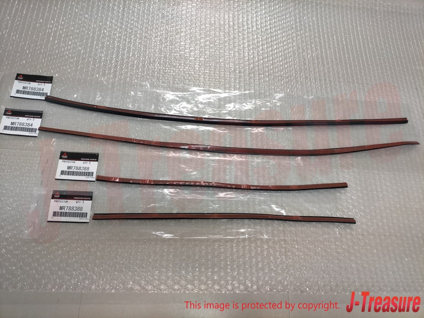 MITSUBISHI LANCER EVO5 6 CP9A Genuine  Black Pad MR788384 MR788388 4pcs Set OEM
