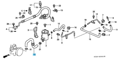 HONDA CR-V RD1 RD2 97-01 Genuine Power Steering Suction Tube 53731-S04-J50 OEM
