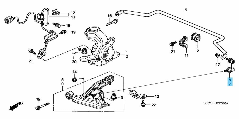 HONDA ACTY VAN HH5 HH6 Genuine Front Stabilizer Link Comp Right & Left Set OEM