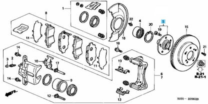 HONDA CIVIC EK9 INTEGRA DC2 DB8 TYPE-R Genuine Front Wheel Hub 44600-ST7-R00 OEM