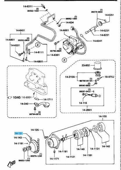 MAZDA RX-7 FD3S 93-95 RX-8 SE3P 04-11 Genuine Oil Pump Chain N326-14-151 OEM