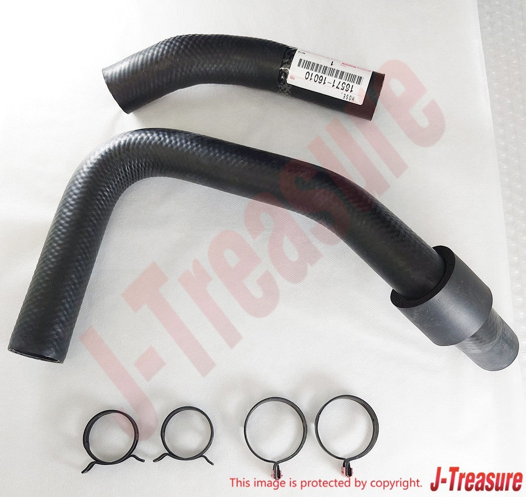 TOYOTA LEVIN TURENO AE86 80-87 Genuine Radiator Inlet & Outlet Hose & Clamp Set