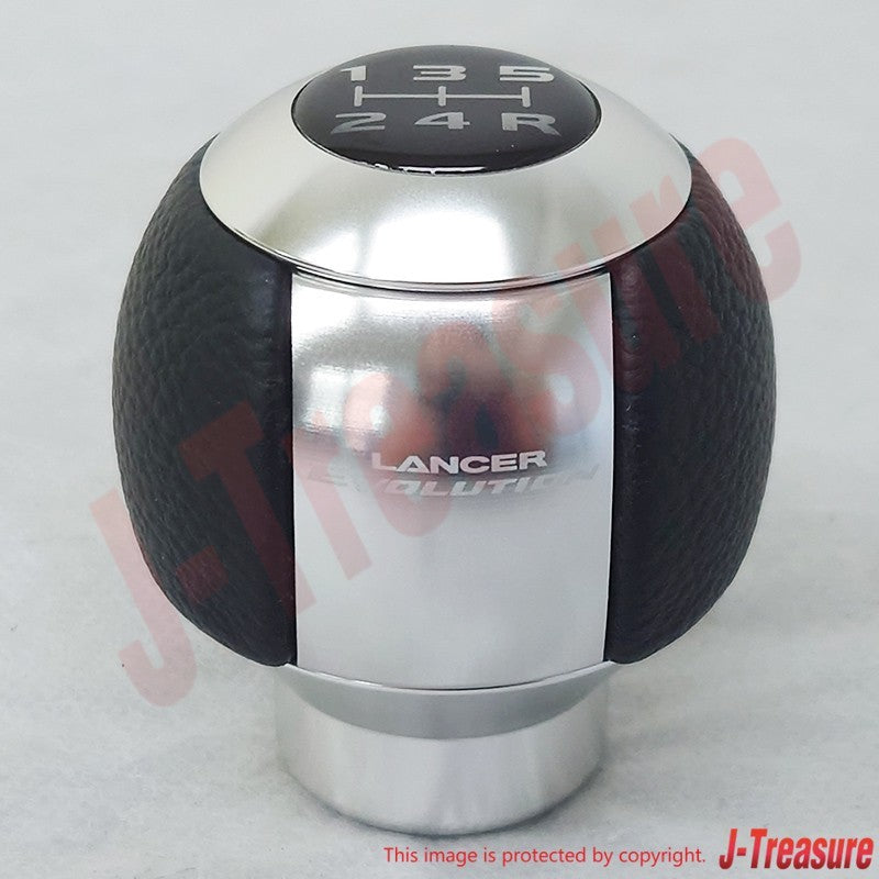 MITSUBISHI LANCER EVO 10 08-15 Genuine Shift Knob "Leather & Aluminum" MZ525633
