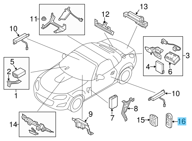 MAZDA MX-5 NC RX-8 SE 06-11 Genuine  Keyless Entry Transmitter NFY7-67-5RYB OEM