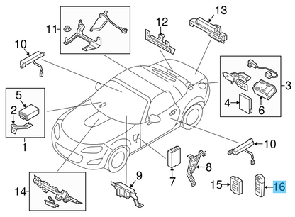 MAZDA MX-5 NC RX-8 SE 06-11 Genuine  Keyless Entry Transmitter NFY7-67-5RYB OEM