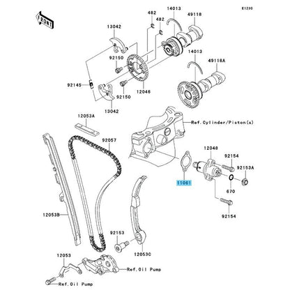 KAWASAKI KX450F 2008-2018 Genuine Cam Chain Tensioner Gasket 11061-0260 OEM