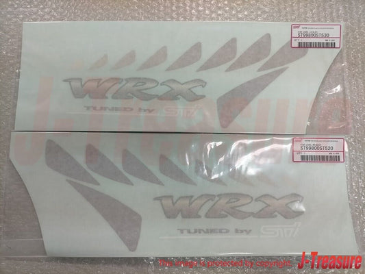 SUBARU IMPREZA WRX STi GC8 Genuin Rear Side Fender Panel White Decal Set OEM