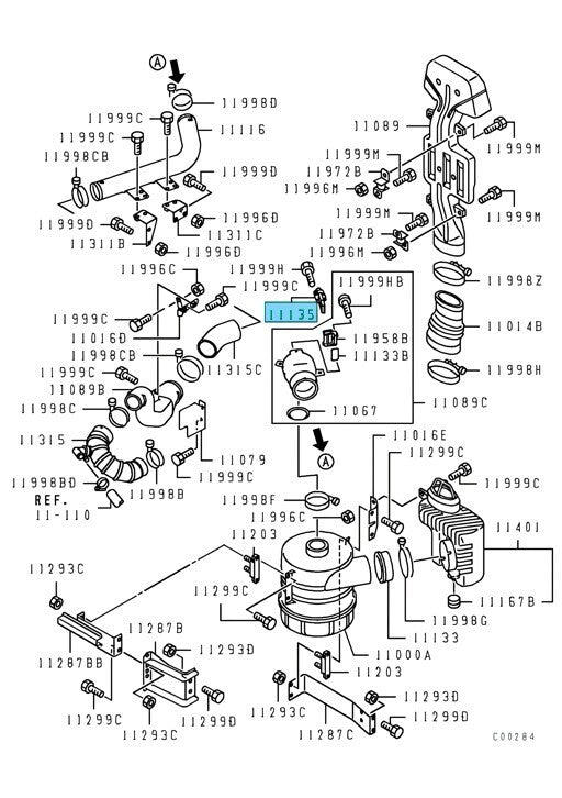 MITSUBISHI FUSO AERO STAR ML2# MM9# MP3# Genuine Air Flow Sensor ME226022 OEM