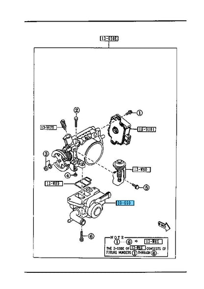 MAZDA MX-5 NA 1990-1993 Genuine Idle Air Control Valve B61P-20-660 OEM