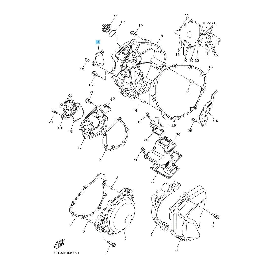 YAMAHA YZF-R1 2004-2014 Genuine Clutch Release Protector Cover 5VY-15499-00 OEM