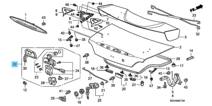 HONDA S2000 AP1 AP2 驕ｯ・ｶ郢晢ｽｻ2-09 Genuine Trunk Lid Lock(POWER)(HANDLE) 74851-S2A-A01