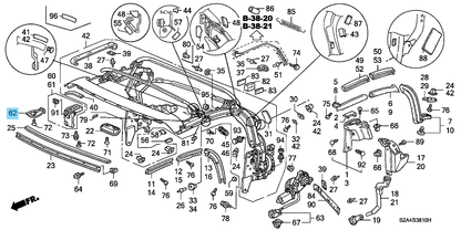 HONDA S2000 AP1 / AP2 00-09 Genuine Hardtop Roof Striker Set 86270-S2A-902 OEM