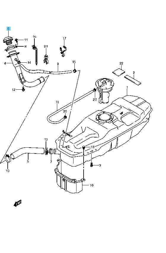 SUZUKI EVERY VAN WAGON DA62V DA62W DA64V DA64W Genuine Fuel Cap 89260-73H00 OEM